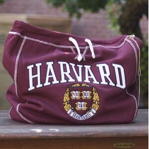 Harvard Licensed Gear Bay State Apparel Sweatshirt Drawstring Bag Embroidered